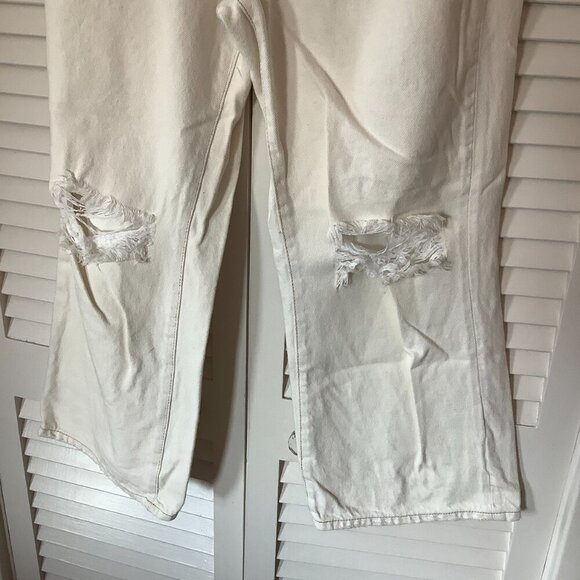 Free People We the Free distressed jeans 29 cream off white - Picture 2 of 8
